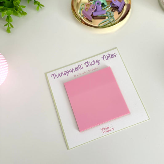 TRANSPARENT STICKY NOTES „Babypink“