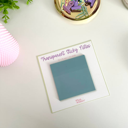 TRANSPARENT STICKY NOTES „Pale Blue“