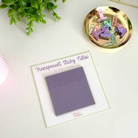 TRANSPARENT STICKY NOTES „Purple“