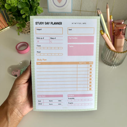 NOTEPAD "Study Day Planner"