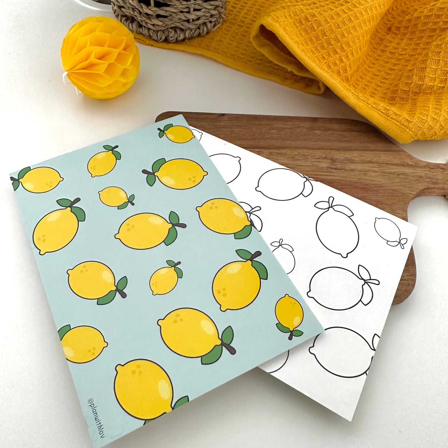 STUDY TRACKER CARD "Lemon"